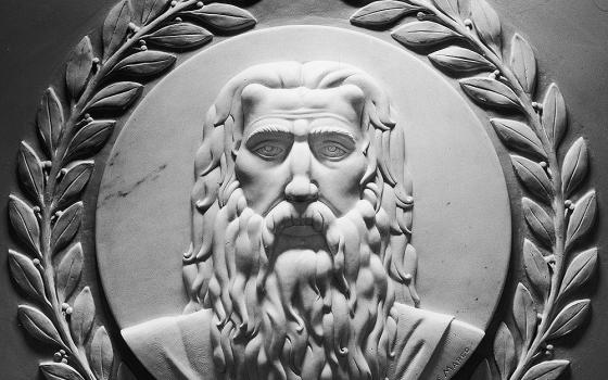 Moses is among the marble bas-relief portraits of lawgivers that hang in the U.S. House of Representatives chamber in the Capitol building in Washington, D.C. (Wikimedia Commons/Architect of the Capitol)